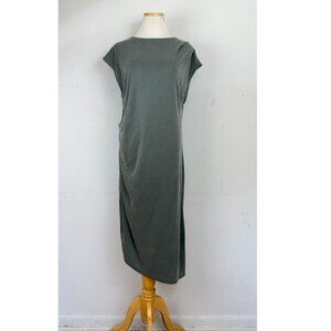 TOPSHOP Dress Size 12 US 16 UK NWT Gray Stretch Bodycon Pull On Asymmetrical